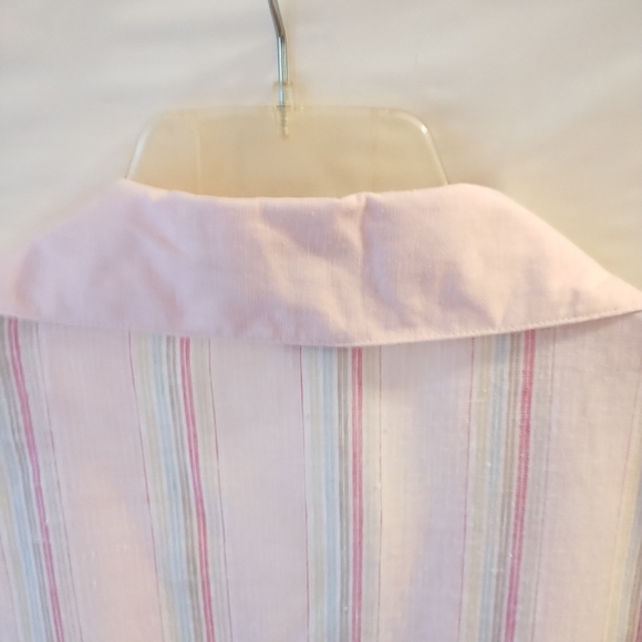 MEN'S CASUAL MULTICOLOR STRIPED BUTTON DOWN SHIRT SIZE 2XL - Picture 7 of 9